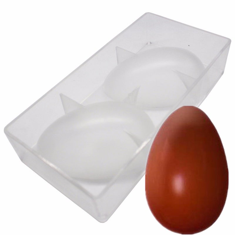 Goldbaking Polycarbonate Easter Eggs Chocolate Mold Ostrich Egg Shape Candy Mould 14cm (5.5inch) Long - Image 1